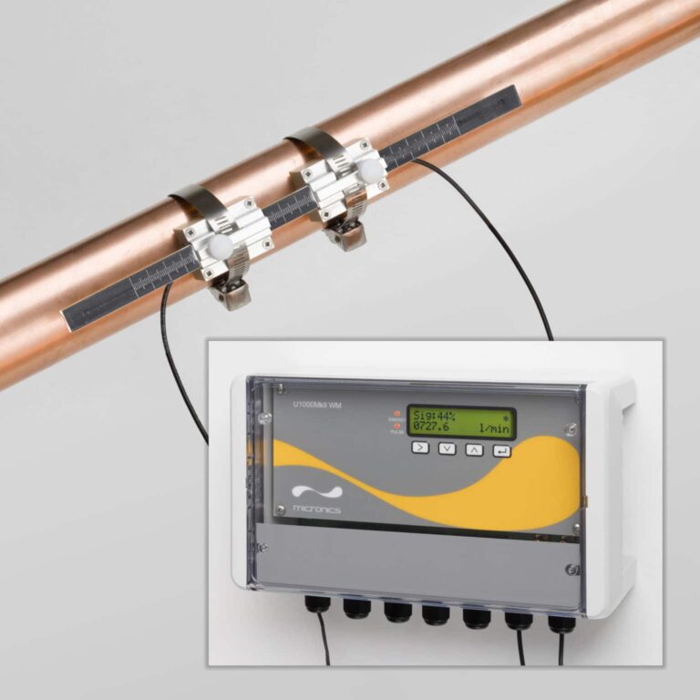 U1000MKII-FM-WM Clamp-on Flow Meter with Wall Mounted Keypad & Display
